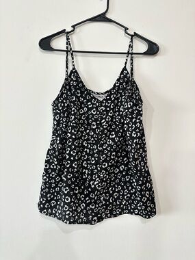 Jack by BB Dakota Black and White Leopard Print Camisole